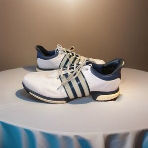 Adidas Tour 360 Boost Spiked Athletic Golf‎ Shoes Q44822 White Mens Size 11.5